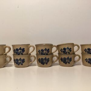 vintage pfaltzgraff #100 set of 10 coffee mug made in usa